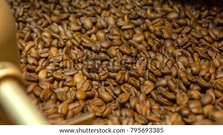 Coffee beans in coffee roaster