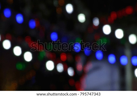 Bokeh City Night Light Bright colorful abstract background.