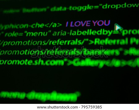 i love you pixels , love code