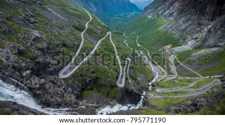 Famous Trollstigen road in Norway
