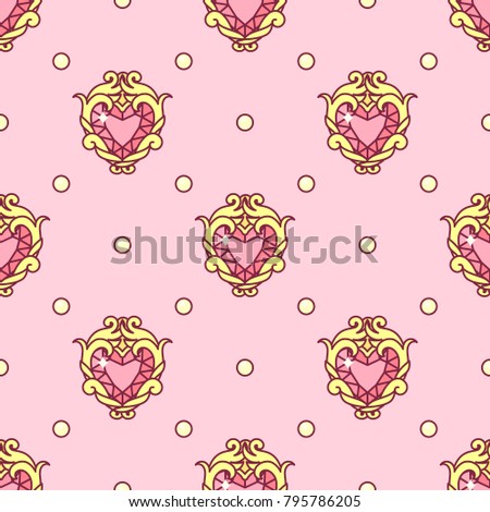 vector abstract seamless pattern. Simple Little Princess concept for girl. Fill drawing illustration. Cute childish fabric background. Print art graphic backdrop texture. Wrapping design for kids 008
