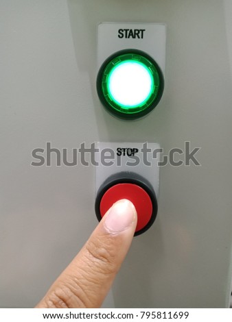 Push switch stop Electricity 