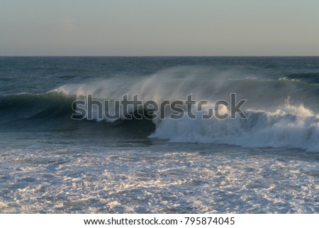 Mediterranean sea. Scenic view of waves splashing
