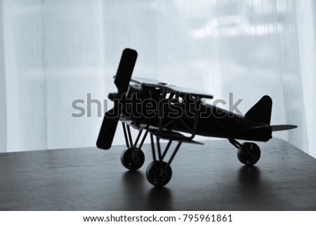 Some focus of Aircraft Model or airplane model on Table