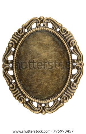 Filigree in the form of a frame, decorative element for manual work, isolated on white, with clipping path