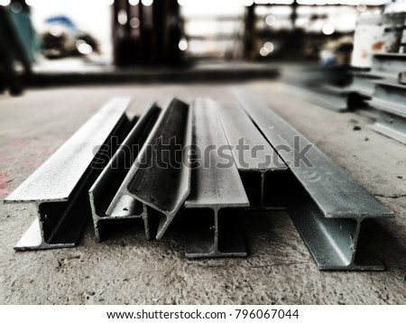 Iron rods on a construction site