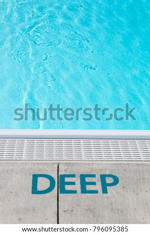 Deep end of a pool Royalty-Free Stock Photo #796095385