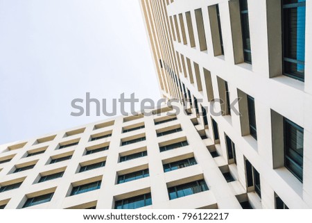 Abstract architecture and building with window exterior