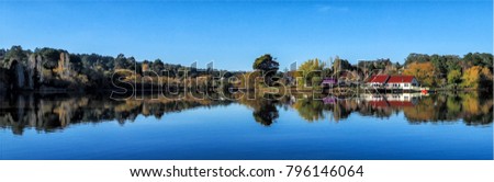 Lake Daylesford early morning looking south Royalty-Free Stock Photo #796146064