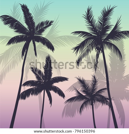 Palm trees background