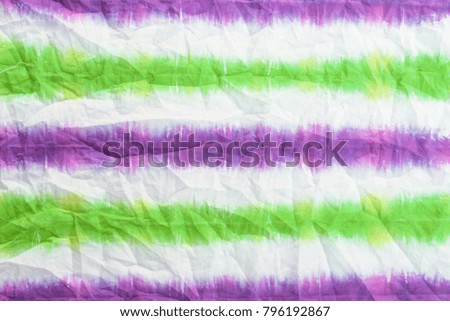 stripes tie dye pattern abstract background,crumpled cotton fabric textures background.