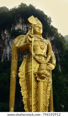The Gods Murugan statue in Batu Caves, Malaysia