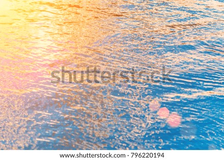 Calm water surface in the sunlight, background, texture