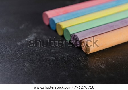 chalkboard for teaching children in school with chalk