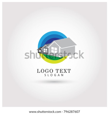 Property, House & Real Estate Logo. Symbol & Icon Vector Template.