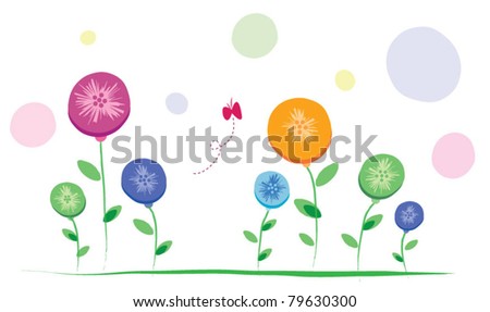 Colorful flora design