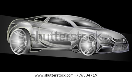 Car concept auto luxury vector illustration