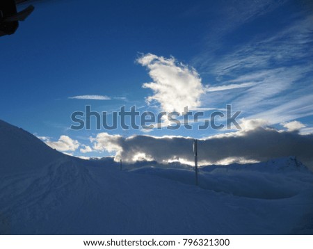 beautiful clouds in the alps