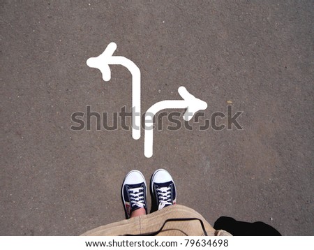 Standing at the crossroad Royalty-Free Stock Photo #79634698