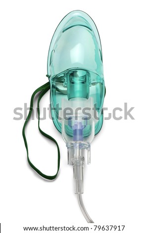 Close up image of an oxygen mask from front. Royalty-Free Stock Photo #79637917