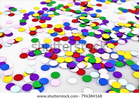An concept Image of a colorful confetti Party - carnival