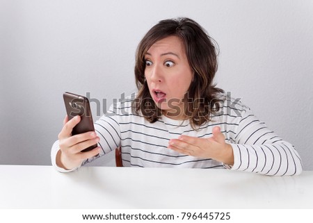 A woman using an smartphone