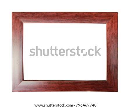 Old vintage rutic wooden picture frame on grunge wall background with space use for texts or pictures display or show