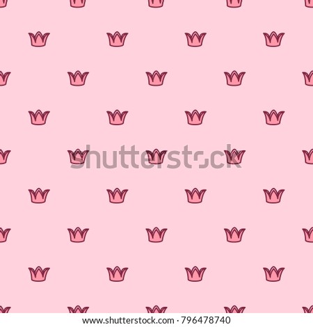vector abstract seamless pattern. Simple Little Princess concept for girl. Fill drawing illustration. Cute childish fabric background. Print art graphic backdrop texture. Wrapping design for kids 043