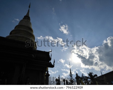 Photo of temple  , Northern Thailand Silhouette