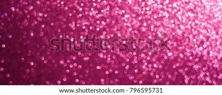 Pink bokeh abstract background. christmas - panoramic