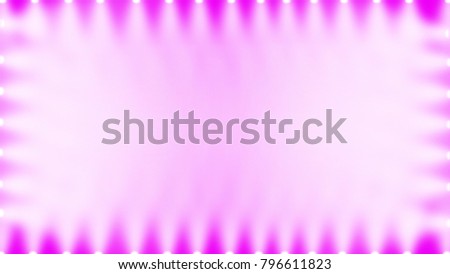 Stage lights ,free stage,concerrt stage .Several projectors on the ceiling. Spotlight strike through the darkness to the floor.Violet stage.
