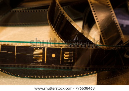 Old Video Film Strip Cuttings