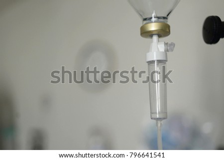 Drip on patient in hospital