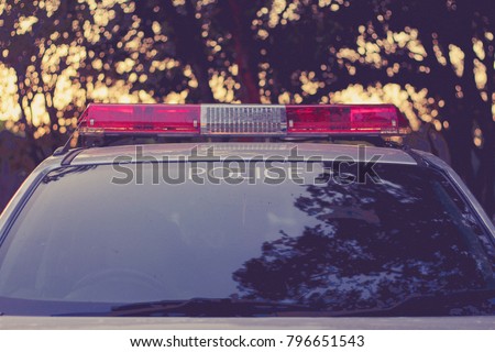 police car background, Police siren, copy space