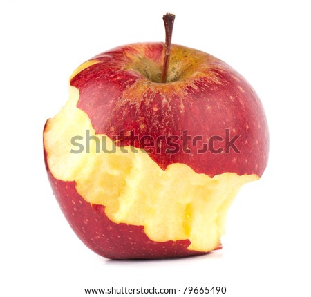 picture ripe apples isolated on a white background. Studio.