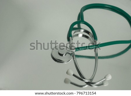 medical examination, stethoscope, medicine and therapy, metal background