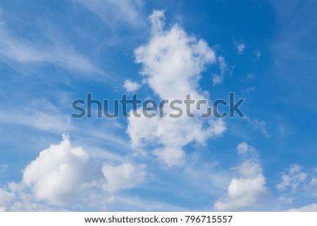 Light gentle cloud on a blue sky, natural background