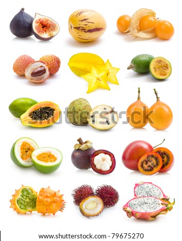 exotic fruit collection Royalty-Free Stock Photo #79675270