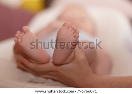 small cute heels of baby