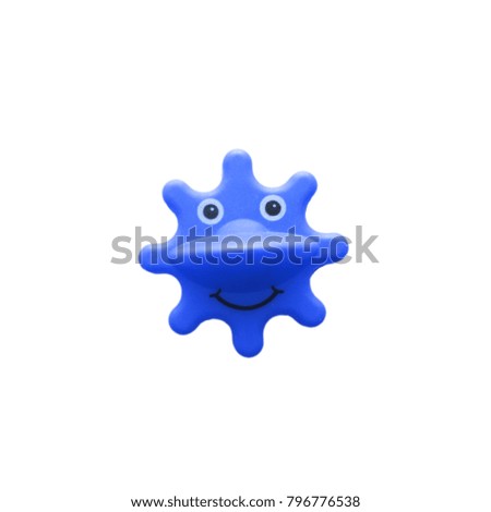 multi-colored baby gears for children on a white background