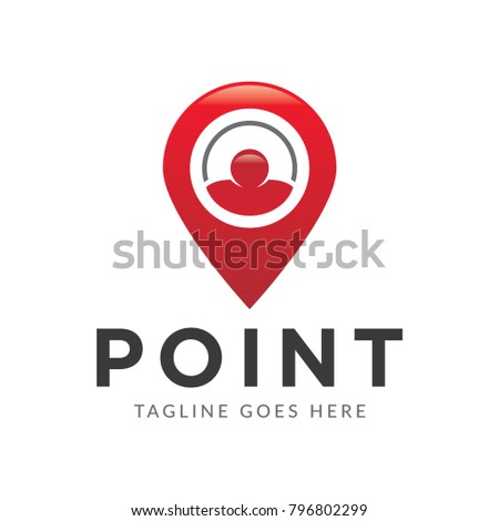 pin point location logo icon vector template