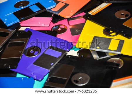 Floppy disk magnetic computer