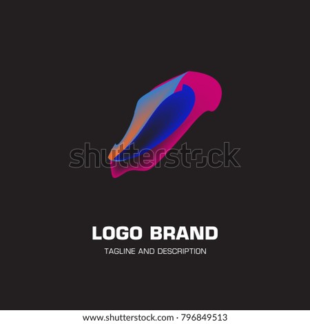 Vector colorful liquid abstract logo design