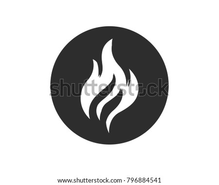 Fire flame nature logo and symbols icons template
