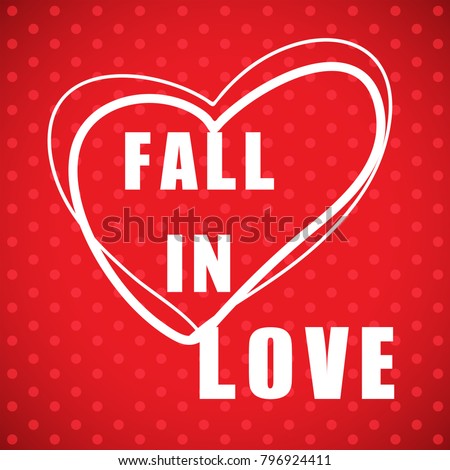 Fall in love valentine's poster