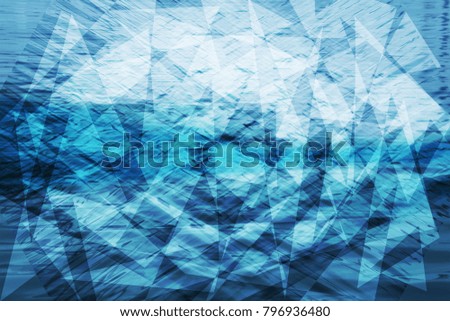 Abstract background composed of waves and geometric shapes.