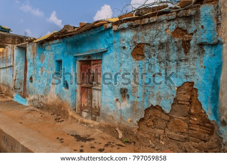 An old traditional clay house - India