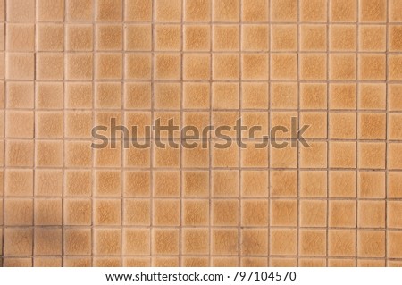 Mosaic brown tiles for background