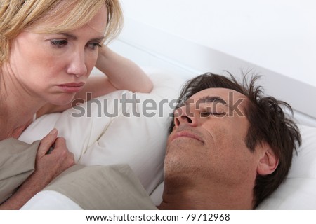 Wife unhappy at husband sleeping