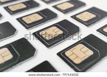 many of the same SIM cards in the ranks of the grey card in large numbers, maps for phones